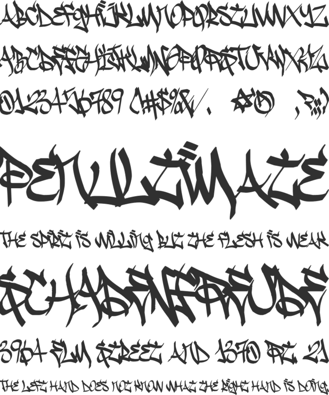 Sadoc Wild font preview