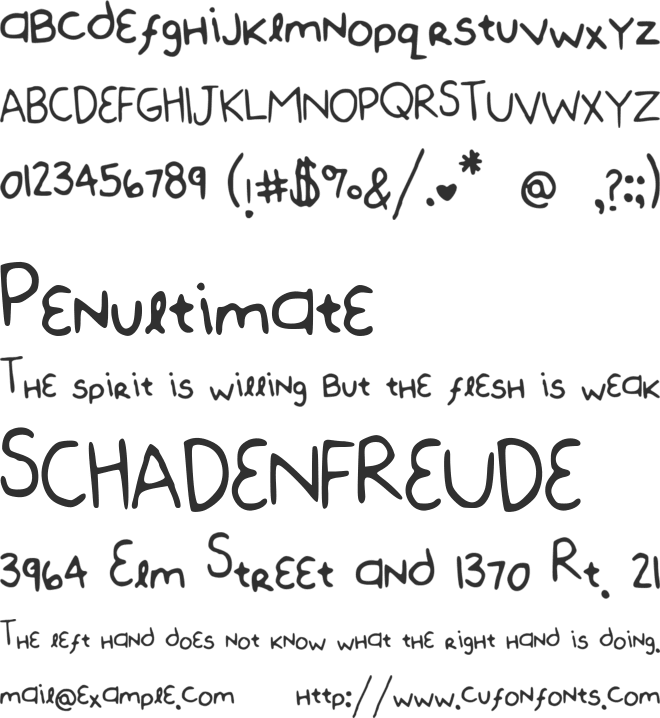 BeanBeany font preview