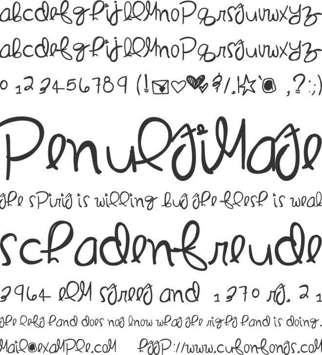 InMyDreams font preview