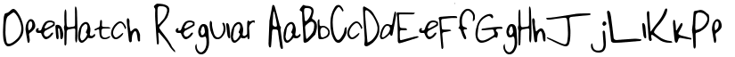 OpenHatch Regular font