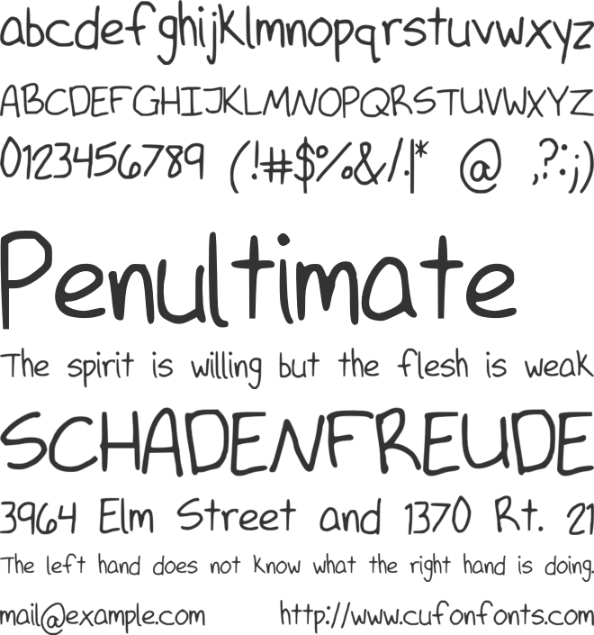 Outrheageous font preview