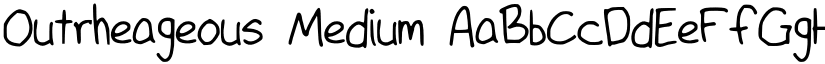 Outrheageous Medium font