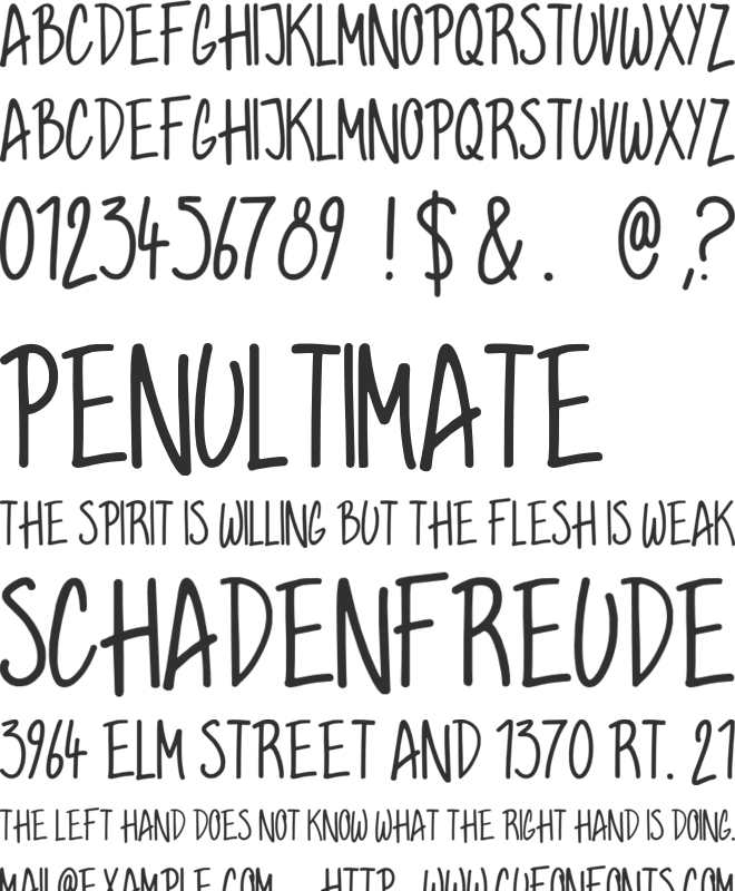 Graham Hand font preview