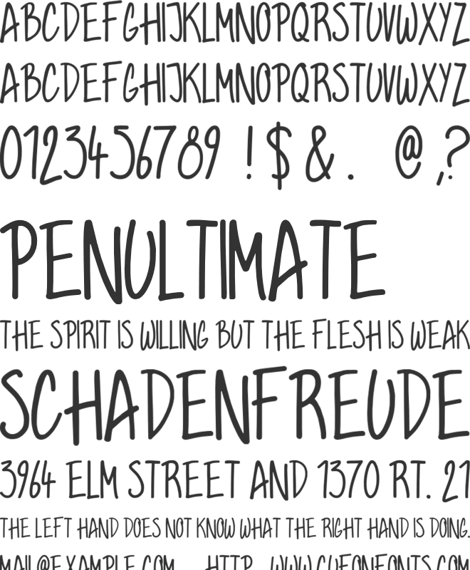 Graham Hand font preview