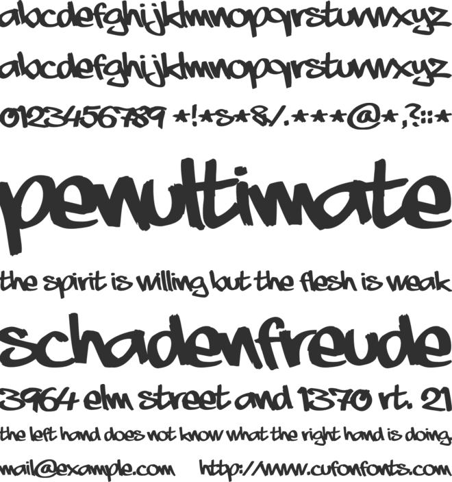 Aaaiight! font preview