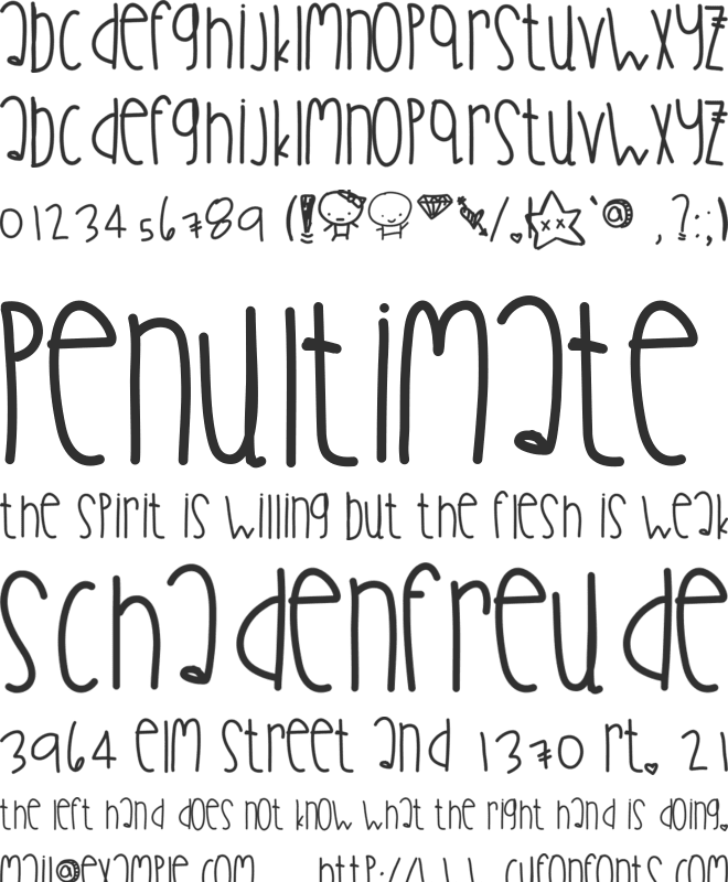 DayDreaming font preview