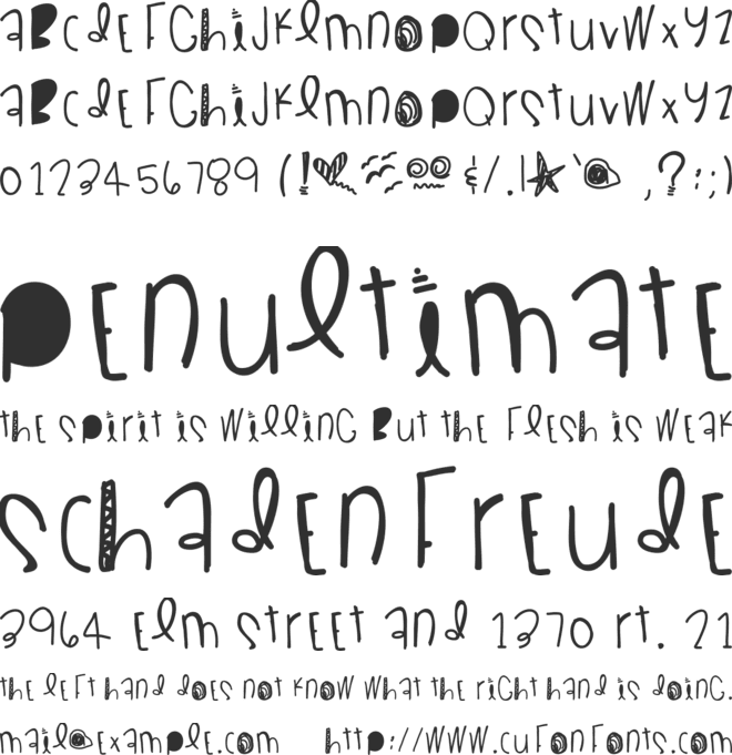 LetsFly font preview