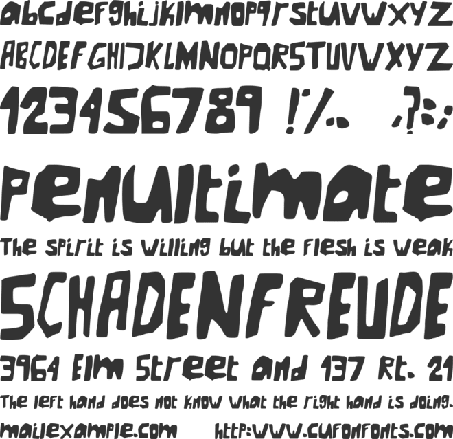 NewUnderground font preview