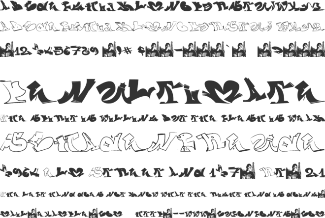 Wassimo Graffiti font preview