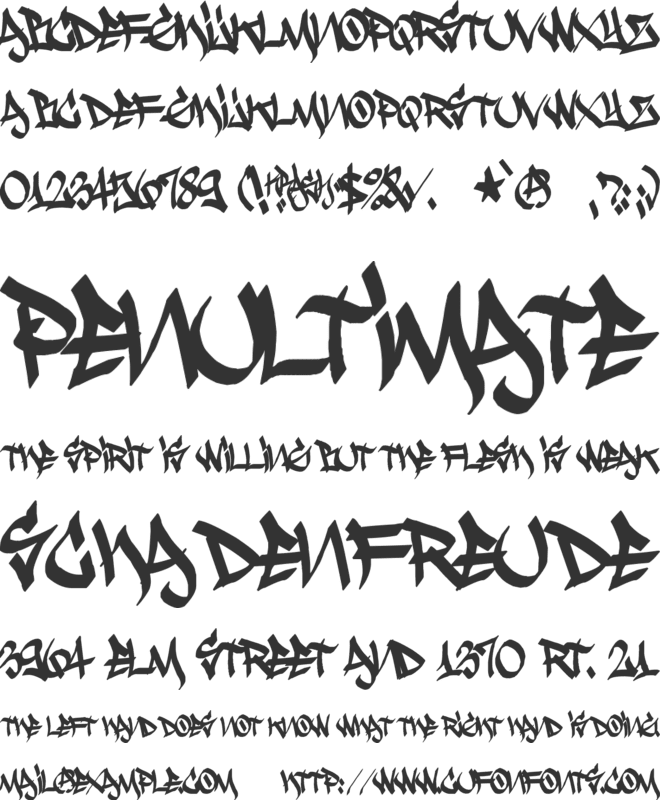 Krash font preview