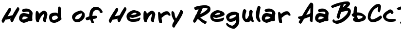 Hand of Henry Regular font