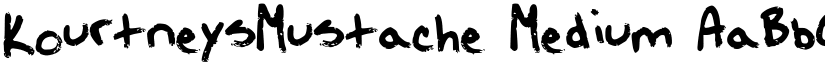 KourtneysMustache Medium font