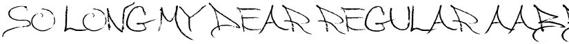 So Long My Dear Regular font