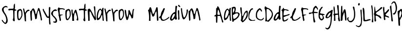 StormysFontNarrow Medium font