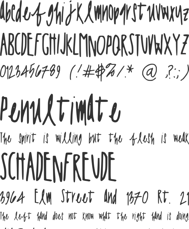 JessaPrint font preview