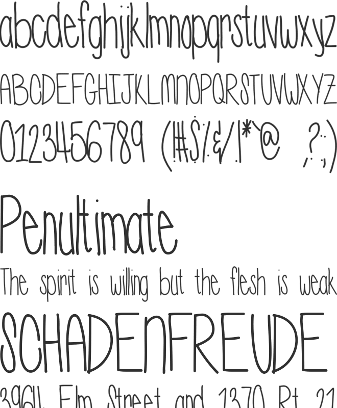 Wassup font preview