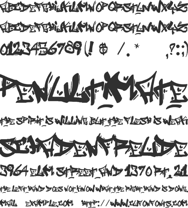 Street Writer font preview