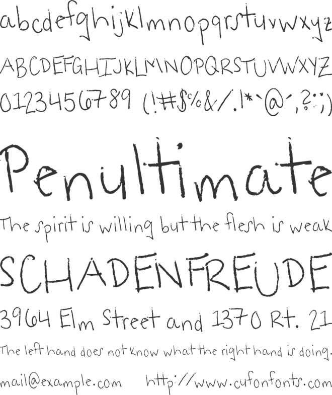 Rags to Riches font preview