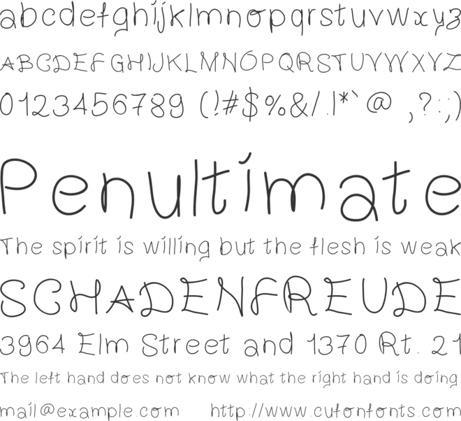 GaelleingFont font preview