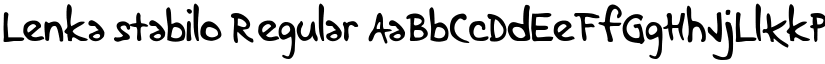 Lenka stabilo Regular font