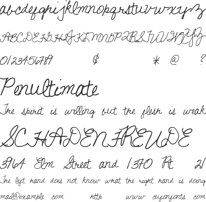 GiftExchange font preview