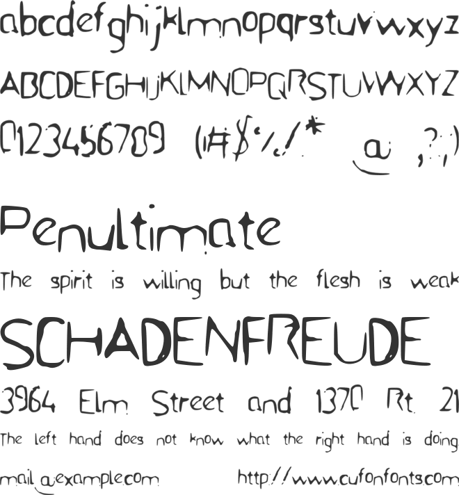 BFStencil font preview