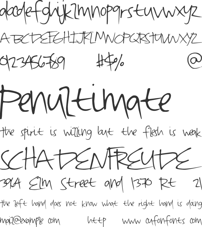 QuickDirty font preview