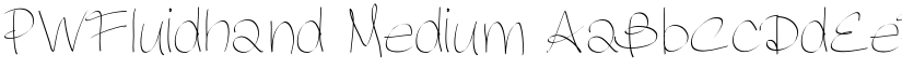 PWFluidhand Medium font
