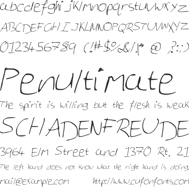 GeorgesNotes font preview