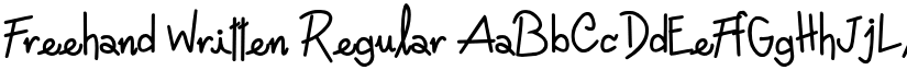 Freehand Written Regular font