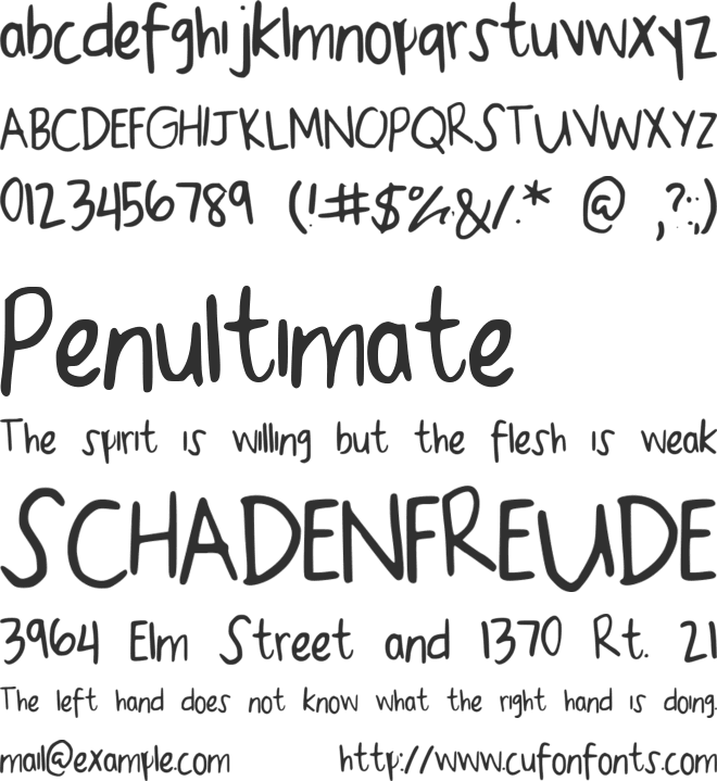 mine font preview