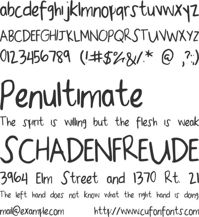 mine font preview