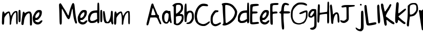 mine Medium font