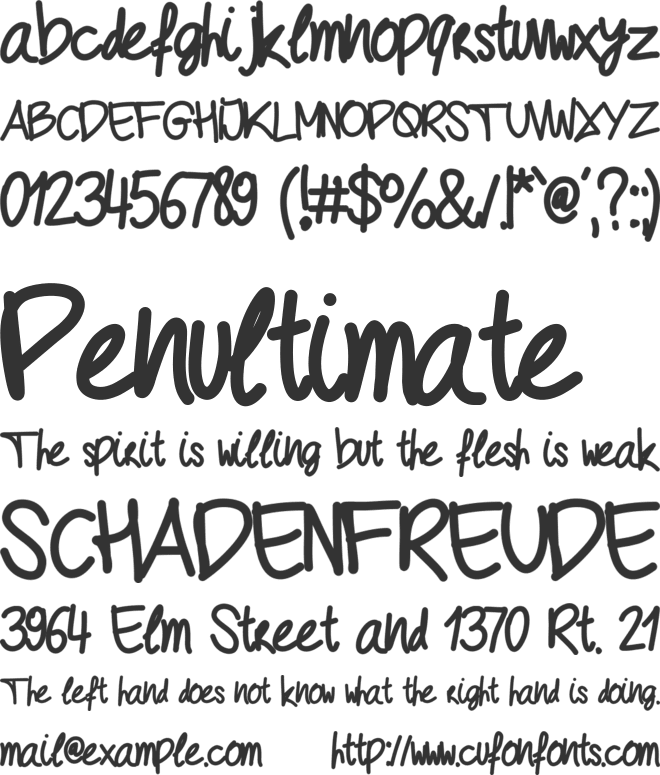 Geschrift font preview