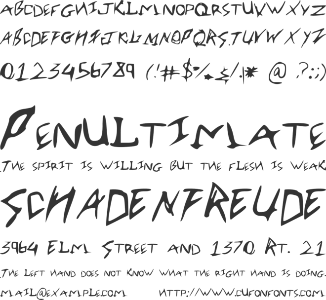 RobertsFont font preview