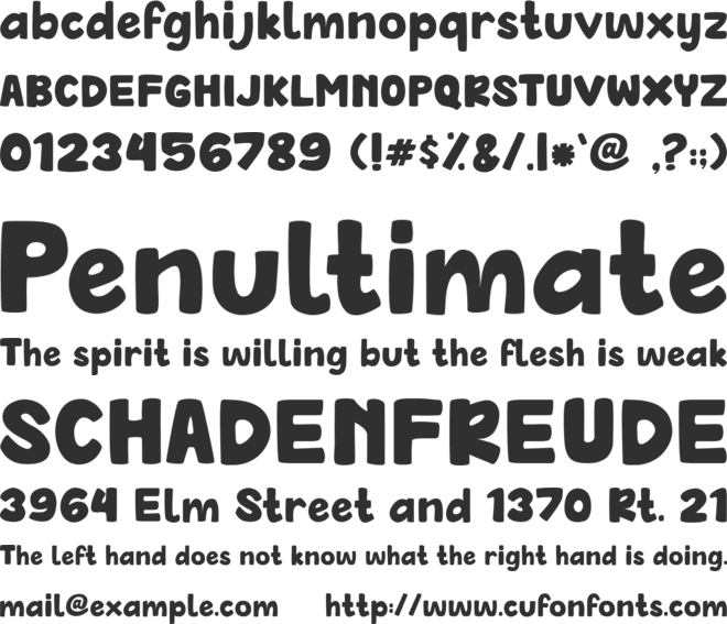 Morning Rainbow font preview