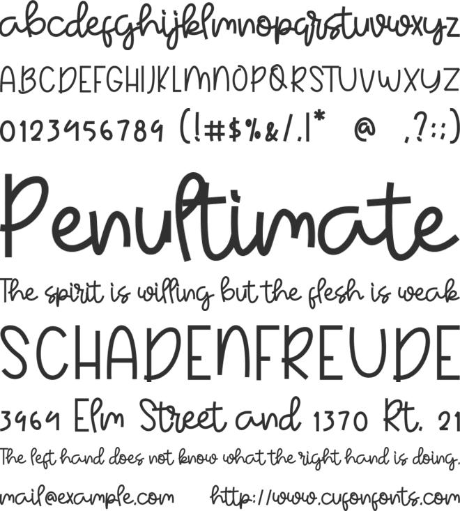 Rainbow Cake font preview