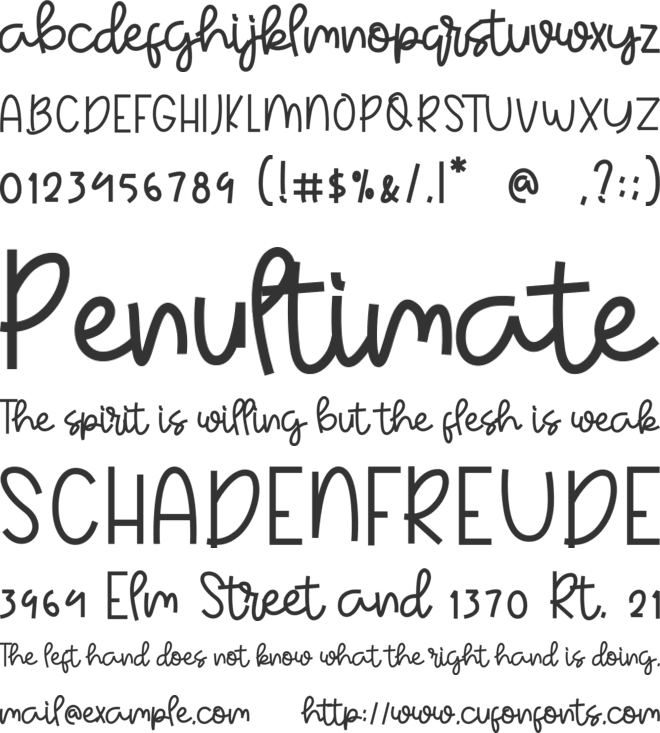 Rainbow Cake font preview