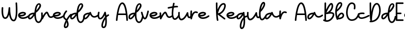 Wednesday Adventure font download