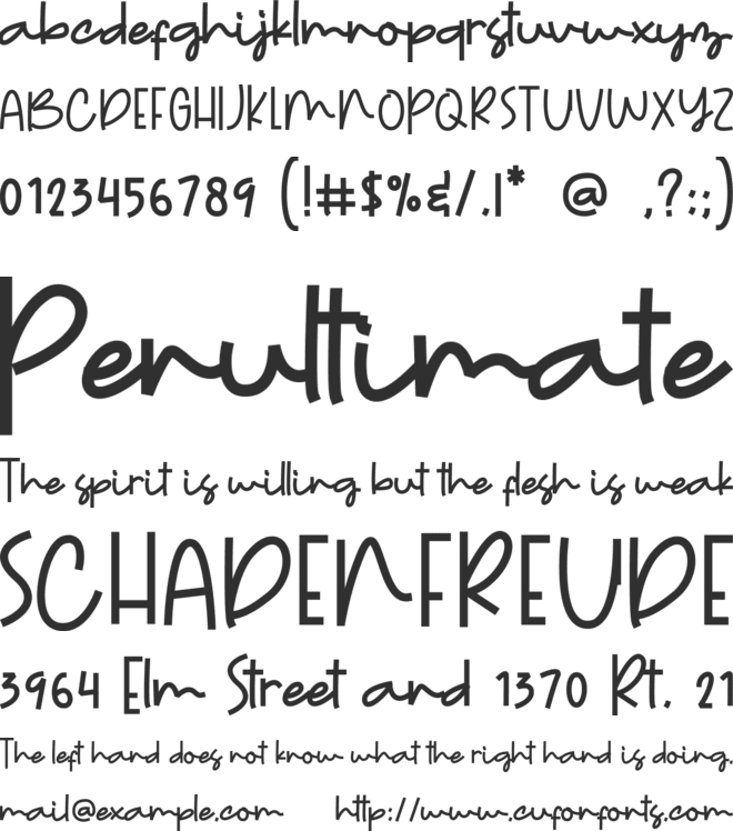 Amazed Emerald font preview