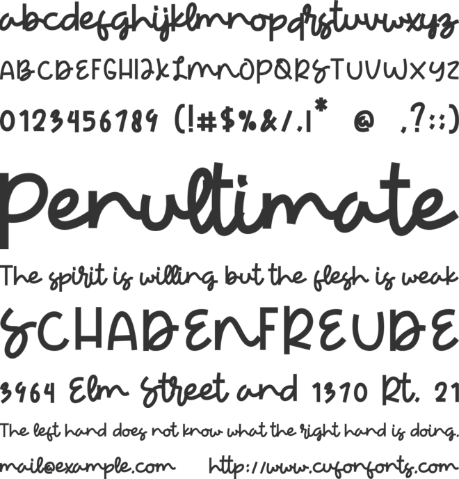 Laziest Cat font preview