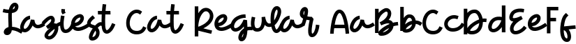 Laziest Cat Regular font