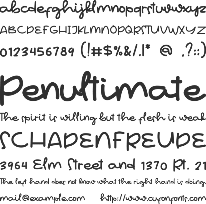 Hello Wednesday font preview