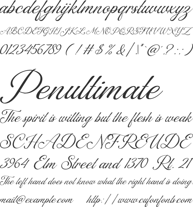 Florilane Cardillac font preview