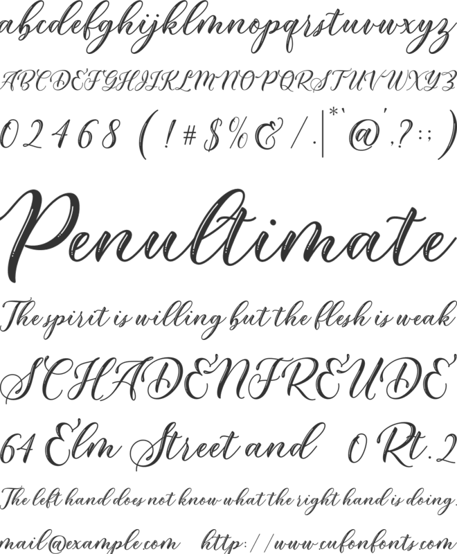 Demiela Free font preview