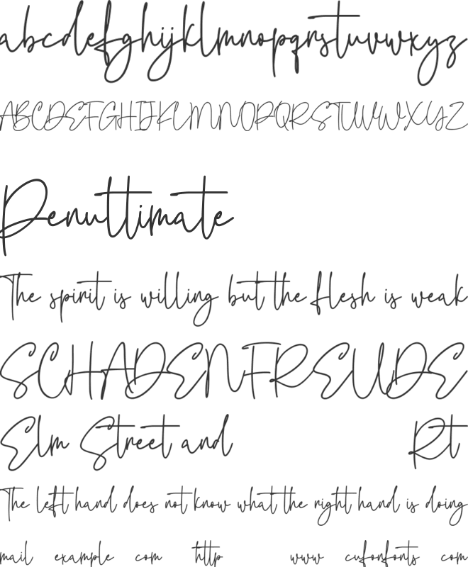 Adorefunny Free font preview