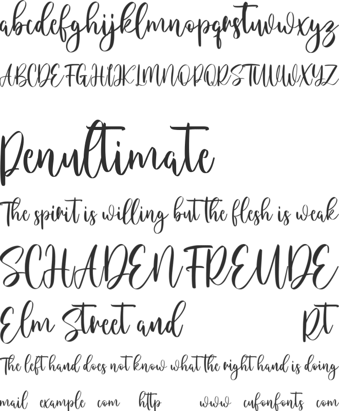 Montly Cloudy Free font preview