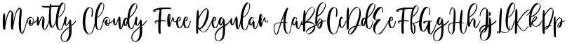 Montly Cloudy Free Regular font