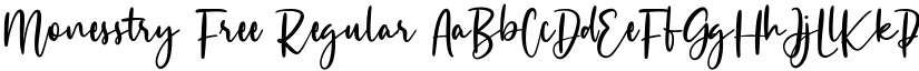 Monesstry Free Regular font