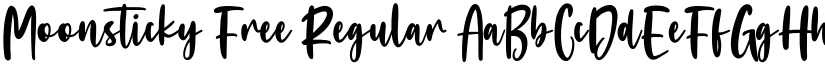 Moonsticky Free Regular font